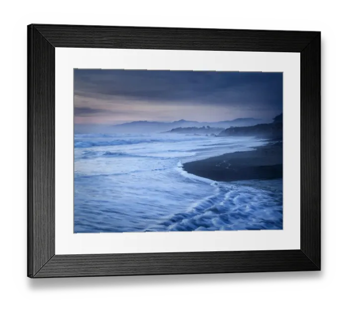 Framed Print : USA, California, Cambria. Dusk at Moonstone Beach