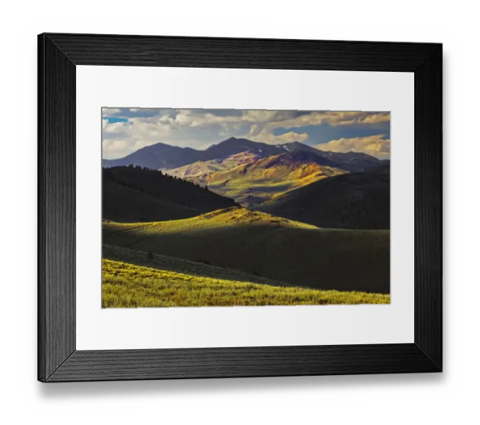 Framed Print : View of meadow in the White Mountains at sunset, Inyo National Forest, California Framed Print : View of meadow in the White Mountains at sunset, Inyo National Forest, California