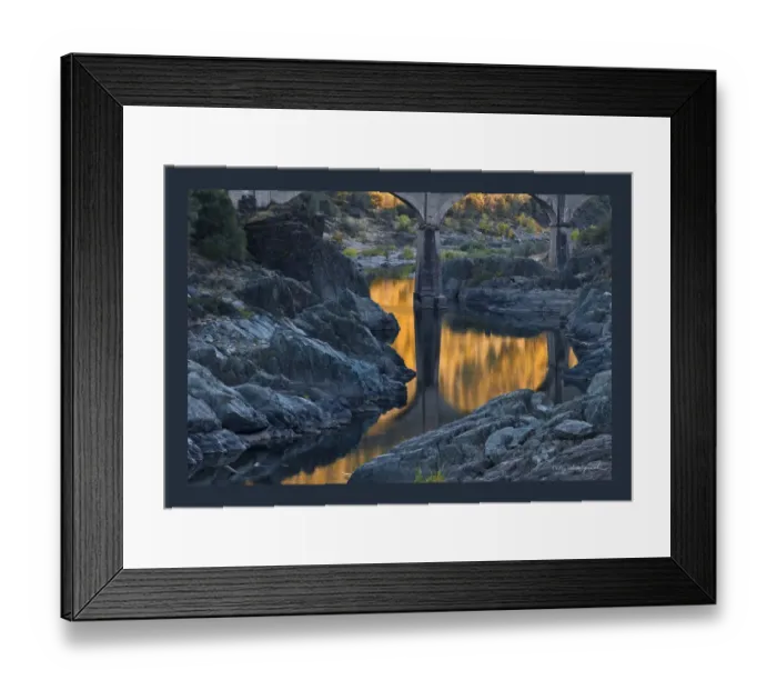 Framed Print : Usa, California. This old railroad bridge crossing the North Fork of the American River Framed Print : Usa, California. This old railroad bridge crossing the North Fork of the American River