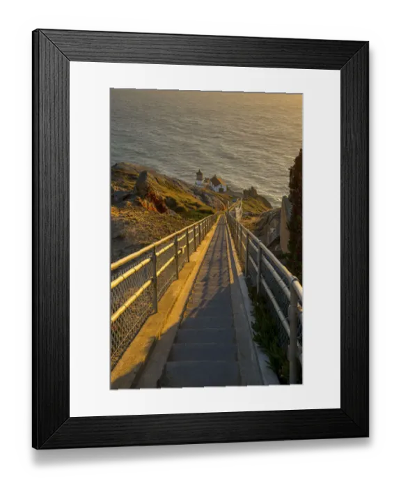 Framed Print : Usa, California. Hundreds of stairs lead down to Point Reyes Lighthouse, on the northern California coast Framed Print : Usa, California. Hundreds of stairs lead down to Point Reyes Lighthouse, on the northern California coast