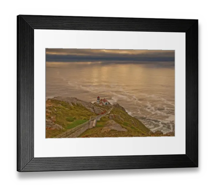 Framed Print : Usa, California. Point Reyes Light