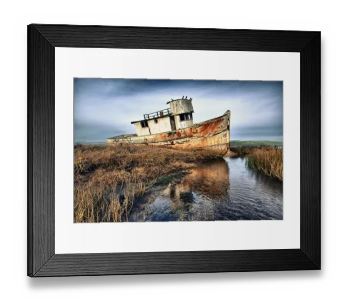 Framed Print : Usa, California. Rotting fishing boat near Point Reyes Framed Print : Usa, California. Rotting fishing boat near Point Reyes