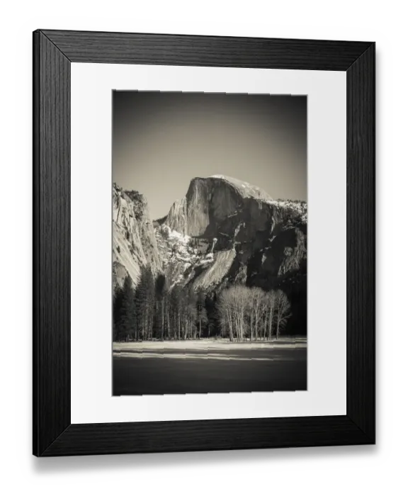 Framed Print : Afternoon light on Half Dome in winter, Yosemite National Park, California USA Framed Print : Afternoon light on Half Dome in winter, Yosemite National Park, California USA