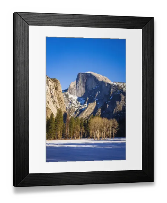 Framed Print : Afternoon light on Half Dome in winter, Yosemite National Park, California USA Framed Print : Afternoon light on Half Dome in winter, Yosemite National Park, California USA