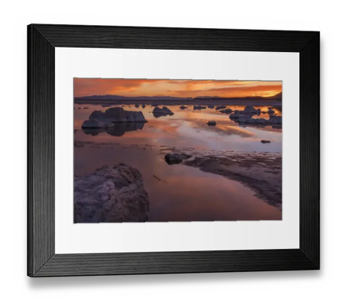 Framed Print : Usa, California, Sierra Nevada. Mono Lake. A breathtaking sunrise greets the day on the north shore of Mono Lake Framed Print : Usa, California, Sierra Nevada. Mono Lake. A breathtaking sunrise greets the day on the north shore of Mono Lake