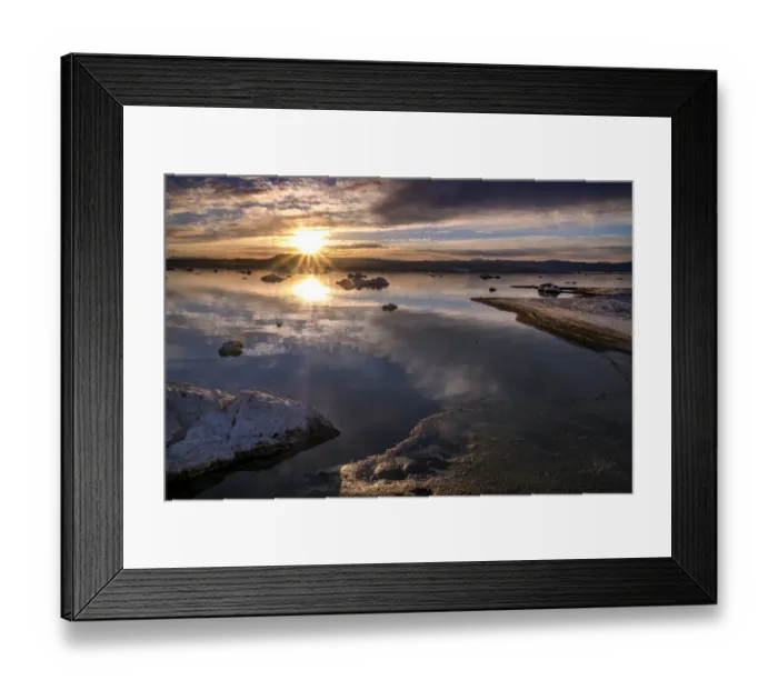 Framed Print : Usa, California, Sierra Nevada, Mono Lake. The sun rises over the east shore of Mono Lake, as seen from the north shore Framed Print : Usa, California, Sierra Nevada, Mono Lake. The sun rises over the east shore of Mono Lake, as seen from the north shore