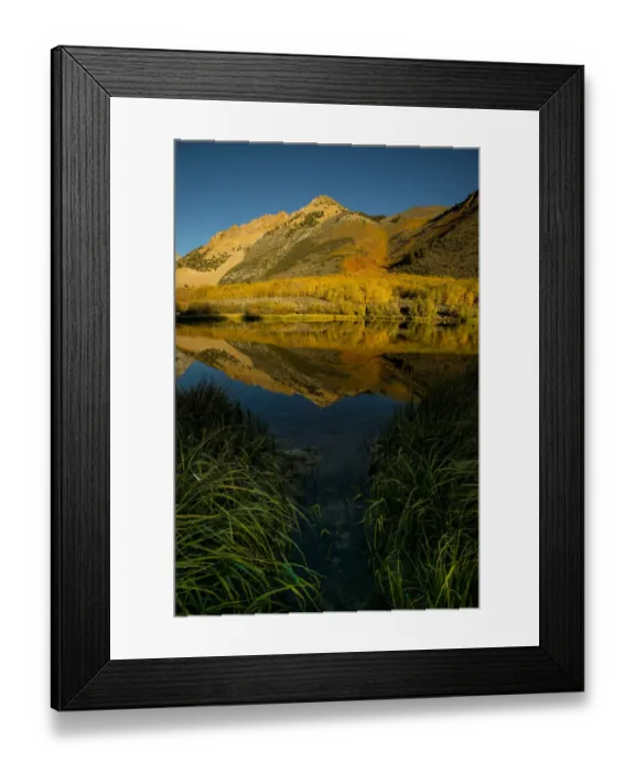 Framed Print : Usa, California, Sierra Nevada. Morning sun lights up North Lake and the golden aspens beyond Framed Print : Usa, California, Sierra Nevada. Morning sun lights up North Lake and the golden aspens beyond