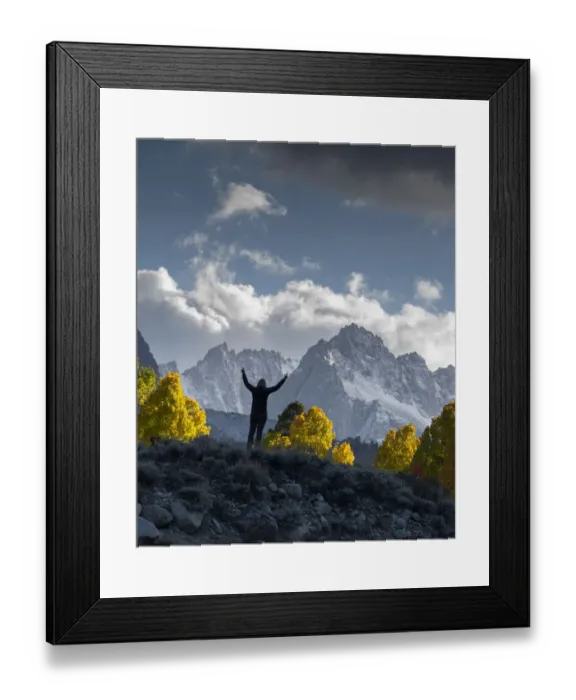 Framed Print : Usa, California, Sierra Nevada. Bishop Creek, Rugged peaks rise behind fall aspens Framed Print : Usa, California, Sierra Nevada. Bishop Creek, Rugged peaks rise behind fall aspens