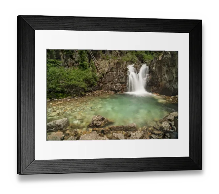 Framed Print : USA, Colorado, Gunnison National Forest. Waterfall and pool on Crystal River Framed Print : USA, Colorado, Gunnison National Forest. Waterfall and pool on Crystal River