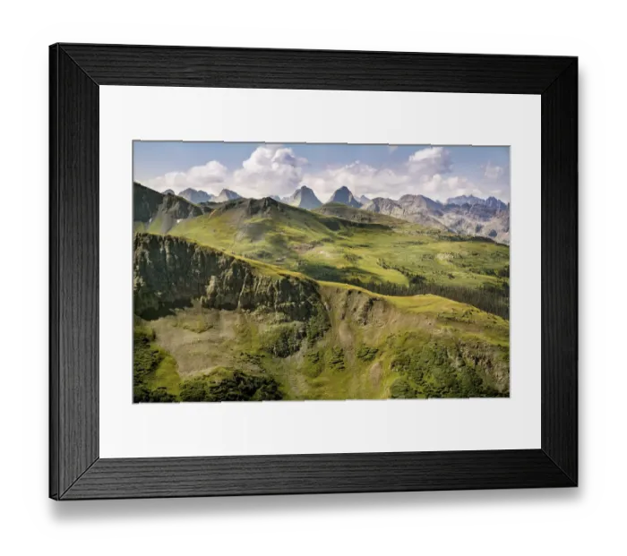 Framed Print : USA, Colorado, San Juan National Forest. Overview of San Juan Mountains landscape Framed Print : USA, Colorado, San Juan National Forest. Overview of San Juan Mountains landscape