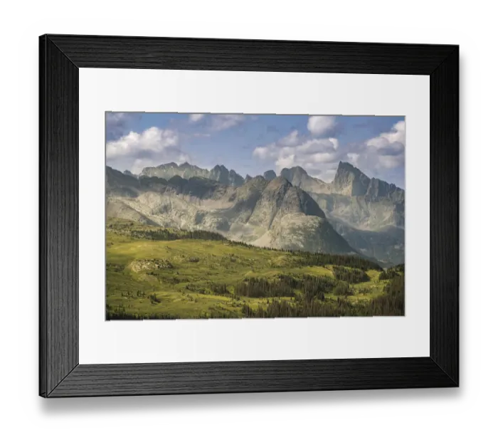 Framed Print : USA, Colorado, San Juan Mountains. Mountain and valley landscape Framed Print : USA, Colorado, San Juan Mountains. Mountain and valley landscape