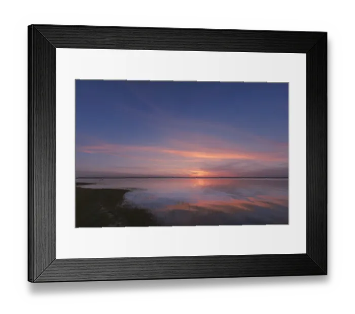 Framed Print : Sunset on Harney Lake at sunset, Florida