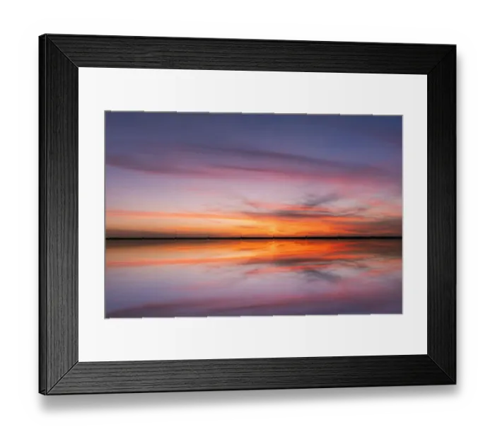 Framed Print : Sunset on Harney Lake at sunset, Florida