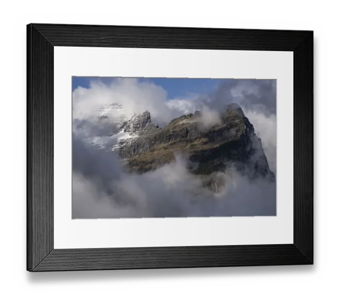 Framed Print : USA, Montana, Glacier National Park. Clearing rainstorm on mountain Framed Print : USA, Montana, Glacier National Park. Clearing rainstorm on mountain