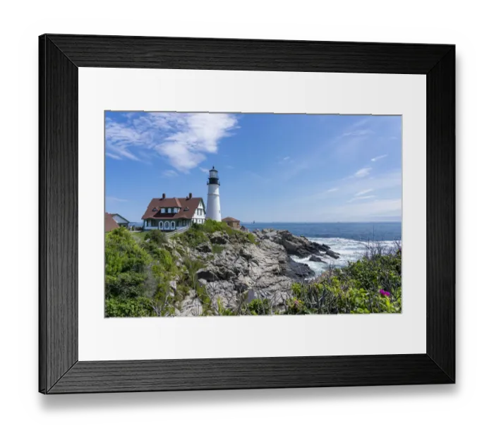 Framed Print : Cape Elizabeth, Maine, USA. Portland Head Light is a historic lighthouse that sits on a head of land at the entrance of the primary shipping channel into Portland Harbor, which is within Casco Bay in the Gulf of Maine Framed Print : Cape Elizabeth, Maine, USA. Portland Head Light is a historic lighthouse that sits on a head of land at the entrance of the primary shipping channel into Portland Harbor, which is within Casco Bay in the Gulf of Maine
