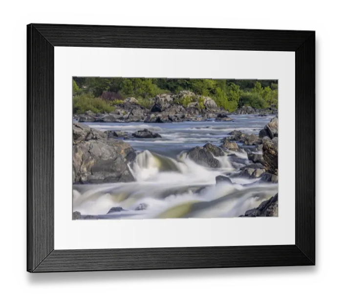 Framed Print : Usa, Maryland. Great Falls Overlook, Potomac River, Long Exposure of the Water of the Potomac Framed Print : Usa, Maryland. Great Falls Overlook, Potomac River, Long Exposure of the Water of the Potomac