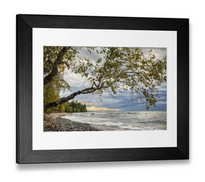 Framed Print : USA, Michigan. Storm clouds over Pictured Rocks National Lakeshore Framed Print : USA, Michigan. Storm clouds over Pictured Rocks National Lakeshore