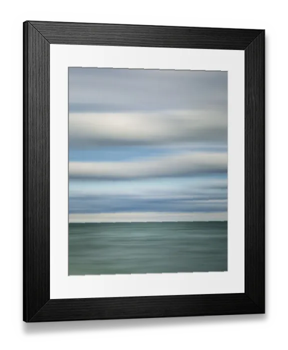Framed Print : USA, Michigan, Mackinac Island. Abstract blur of Lake Huron from Mission Point