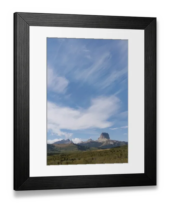 Framed Print : USA, Montana, Glacier National Park. Cirrus clouds above Chief Mountain Framed Print : USA, Montana, Glacier National Park. Cirrus clouds above Chief Mountain