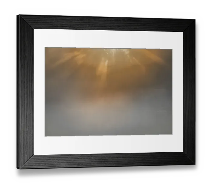 Framed Print : USA, New Jersey, Cape May National Seashore. Sunrise beams on foggy ocean