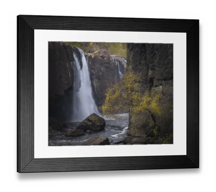 Framed Print : USA, New Jersey, Great Falls State Park. Waterfall and tree in autumn Framed Print : USA, New Jersey, Great Falls State Park. Waterfall and tree in autumn