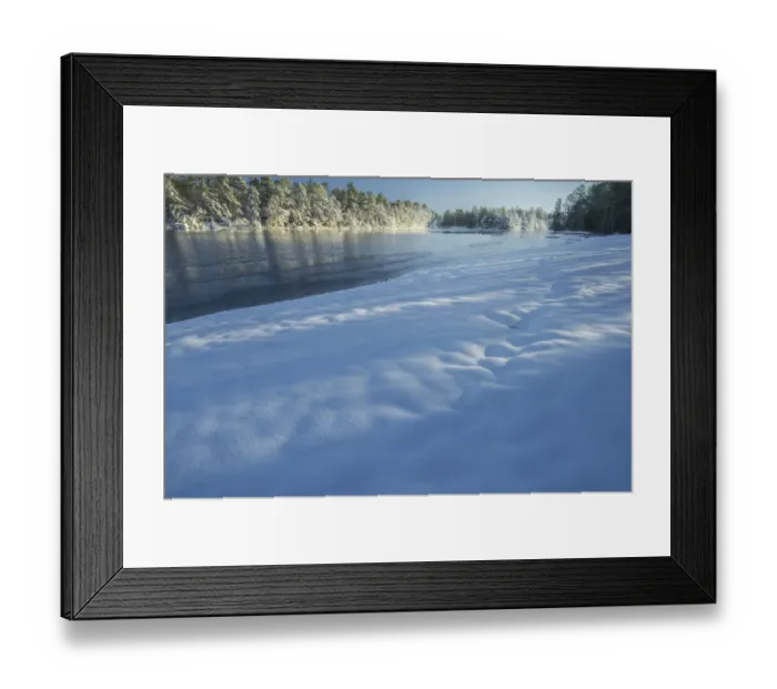 Framed Print : USA, New Jersey, Pine Barrens National Preserve. Snow-covered forest and lake shore Framed Print : USA, New Jersey, Pine Barrens National Preserve. Snow-covered forest and lake shore