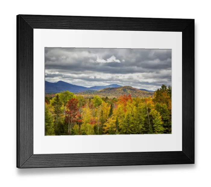 Framed Print : USA, New York, Adirondacks. Indian Lake, Fall color at overlook along Route 28 Framed Print : USA, New York, Adirondacks. Indian Lake, Fall color at overlook along Route 28