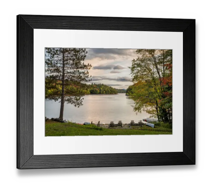 Framed Print : USA, New York, Adirondacks. End of the season at private beach on Indian Lake (PR) Framed Print : USA, New York, Adirondacks. End of the season at private beach on Indian Lake (PR)
