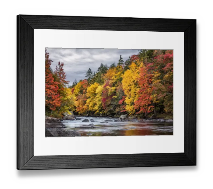 Framed Print : USA, New York, Adirondacks. Long Lake, autumn color along the Raquette River Framed Print : USA, New York, Adirondacks. Long Lake, autumn color along the Raquette River