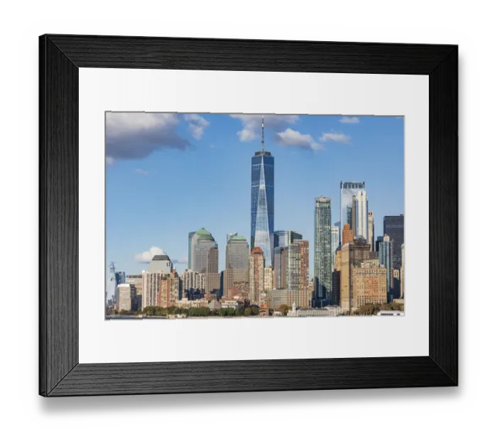 Framed Print : Manhattan, New York, USA. The Lower Manhattan skyline Framed Print : Manhattan, New York, USA. The Lower Manhattan skyline