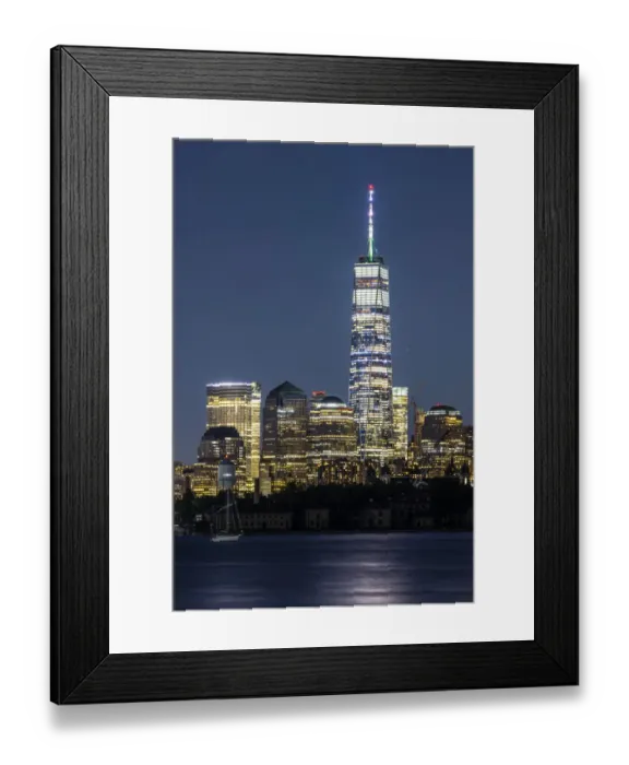 Framed Print : USA, New York. New York City skyline at night Framed Print : USA, New York. New York City skyline at night