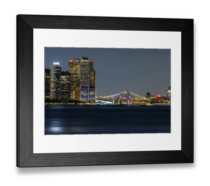 Framed Print : USA, New York. New York City skyline at night