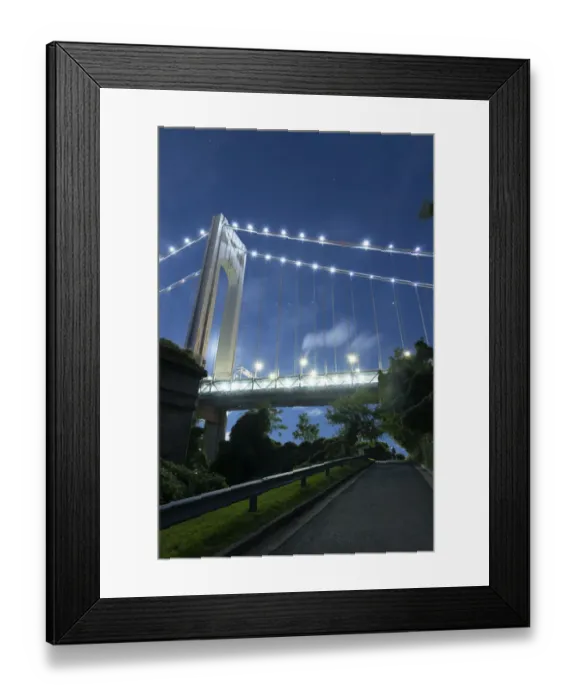 Framed Print : USA, New York. The Verrazzano-Narrows Bridge