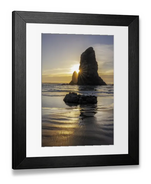 Framed Print : Haystack Rock Pinnacles at low tide in Cannon Beach, Oregon, USA Framed Print : Haystack Rock Pinnacles at low tide in Cannon Beach, Oregon, USA