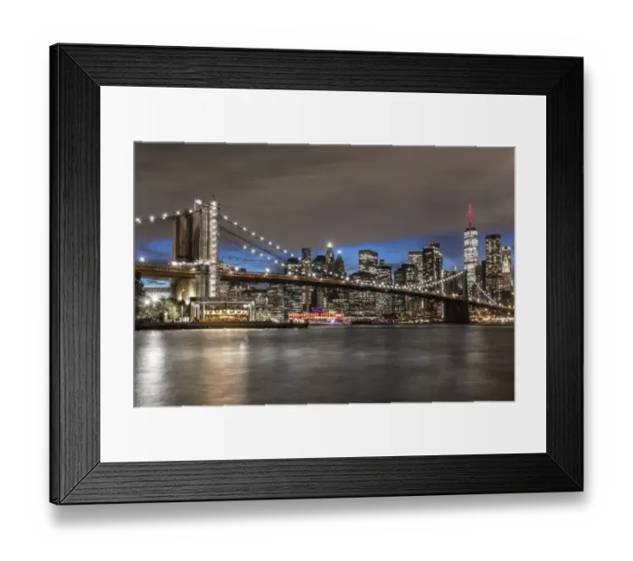 Framed Print : USA, New York. The Brooklyn Bridge and New York City skyline from DUMBO (Down Under the Manhattan Bridge Overpass) Framed Print : USA, New York. The Brooklyn Bridge and New York City skyline from DUMBO (Down Under the Manhattan Bridge Overpass)