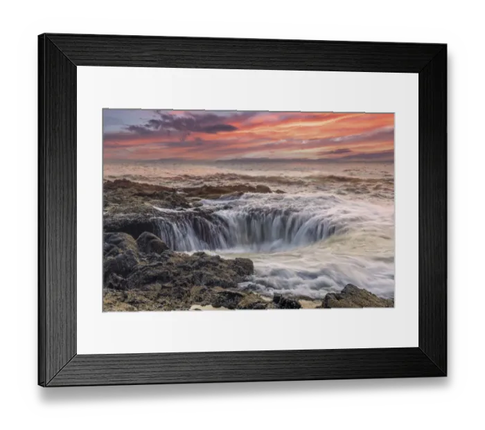 Framed Print : Usa, Oregon, Yachats. Thors Well, Waves Crashing into Thors Well Framed Print : Usa, Oregon, Yachats. Thors Well, Waves Crashing into Thors Well