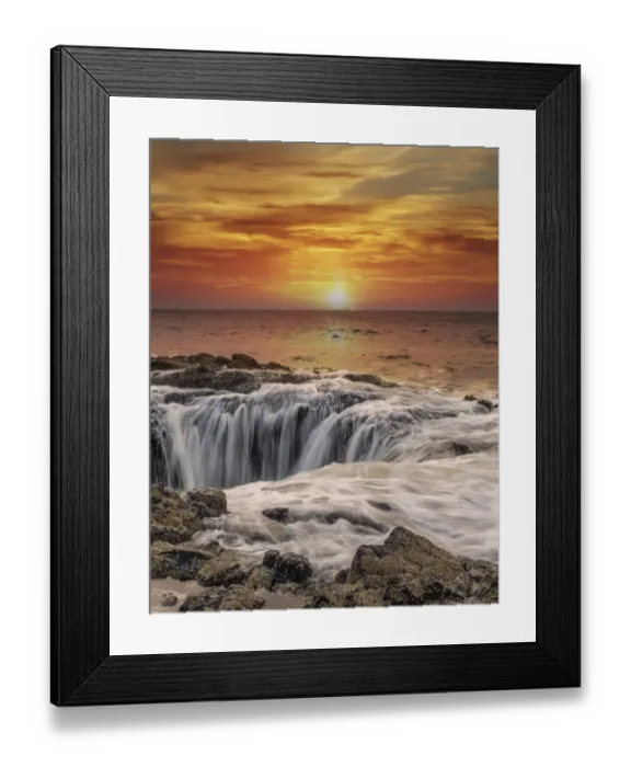 Framed Print : Usa, Oregon, Yachats. Thors Well, Waves Crashing into Thors Well Framed Print : Usa, Oregon, Yachats. Thors Well, Waves Crashing into Thors Well