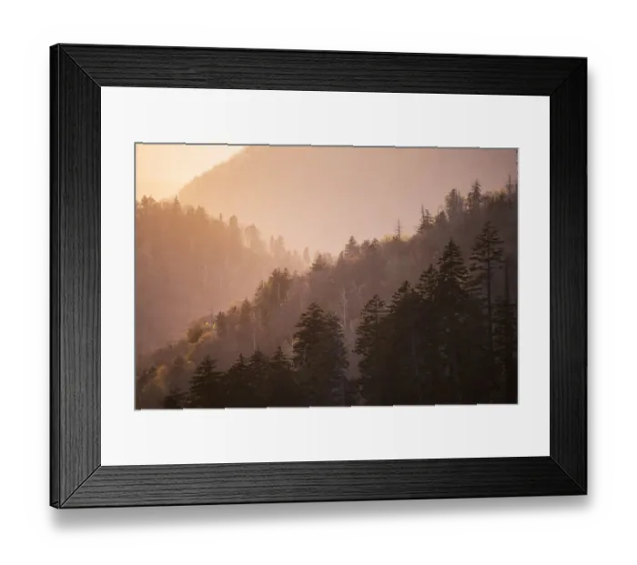 Framed Print : Sunset from Morton Overlook, Great Smoky Mountains National Park, Tennessee Framed Print : Sunset from Morton Overlook, Great Smoky Mountains National Park, Tennessee
