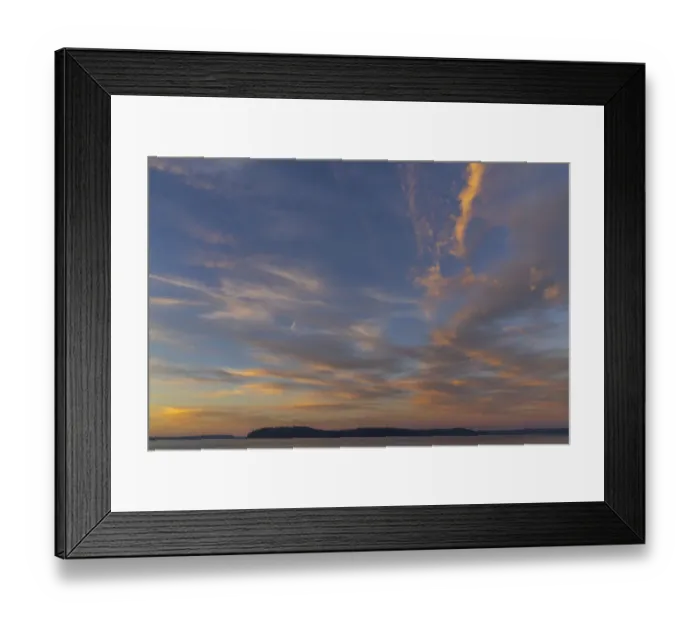 Framed Print : USA, Washington State, Seabeck. Sunset over Hood Canal Framed Print : USA, Washington State, Seabeck. Sunset over Hood Canal