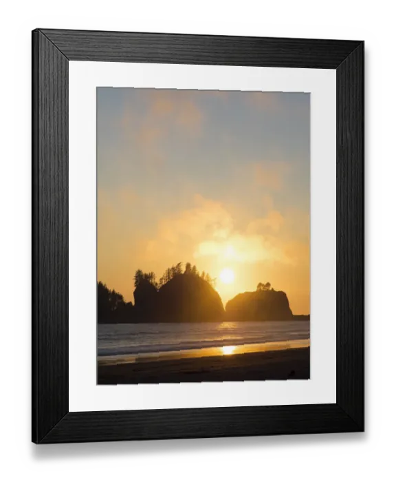 Framed Print : Washington State, Pacific Coast, First Beach sunset Framed Print : Washington State, Pacific Coast, First Beach sunset