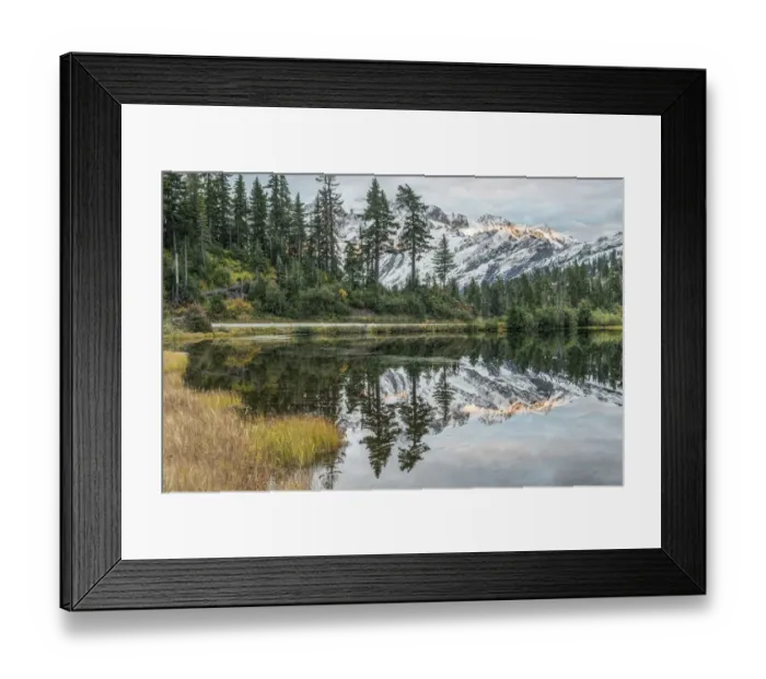 Framed Print : Washington State, Mt. Baker and Snoqualmie National Forest, Mt. Shuksan and Picture Lake Framed Print : Washington State, Mt. Baker and Snoqualmie National Forest, Mt. Shuksan and Picture Lake