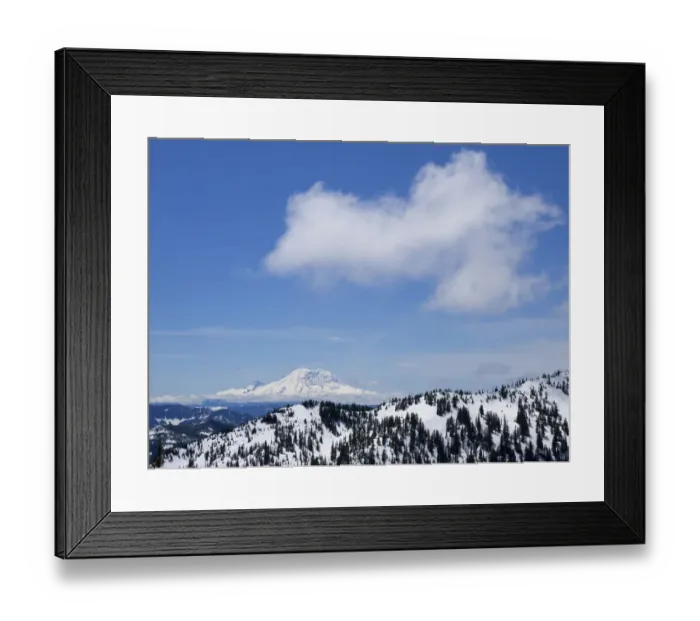 Framed Print : Washington State, Central Cascades. View of Mount Rainier from Pratt Mountain Framed Print : Washington State, Central Cascades. View of Mount Rainier from Pratt Mountain