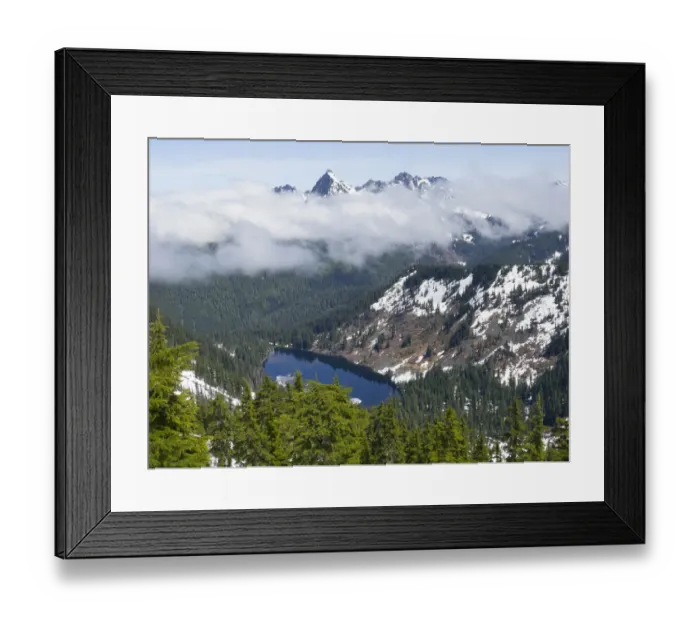 Framed Print : Washington State, Central Cascades. Kaleetan Peak and Pratt Lake Framed Print : Washington State, Central Cascades. Kaleetan Peak and Pratt Lake