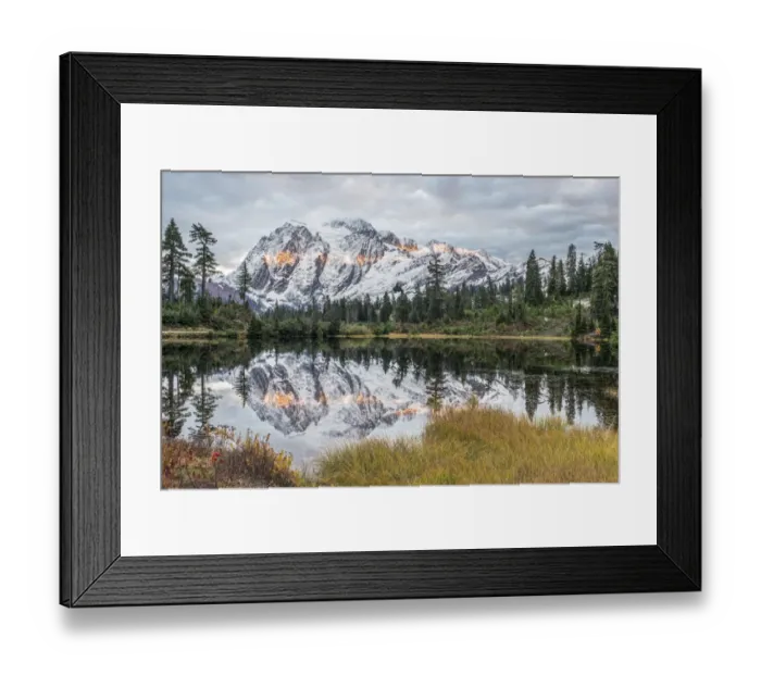 Framed Print : Washington State, Mt. Baker and Snoqualmie National Forest, Mt. Shuksan and Picture Lake Framed Print : Washington State, Mt. Baker and Snoqualmie National Forest, Mt. Shuksan and Picture Lake