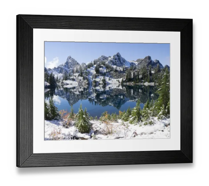 Framed Print : Washington State, Central Cascades. Alpine Lakes Wilderness, Gem Lake Framed Print : Washington State, Central Cascades. Alpine Lakes Wilderness, Gem Lake