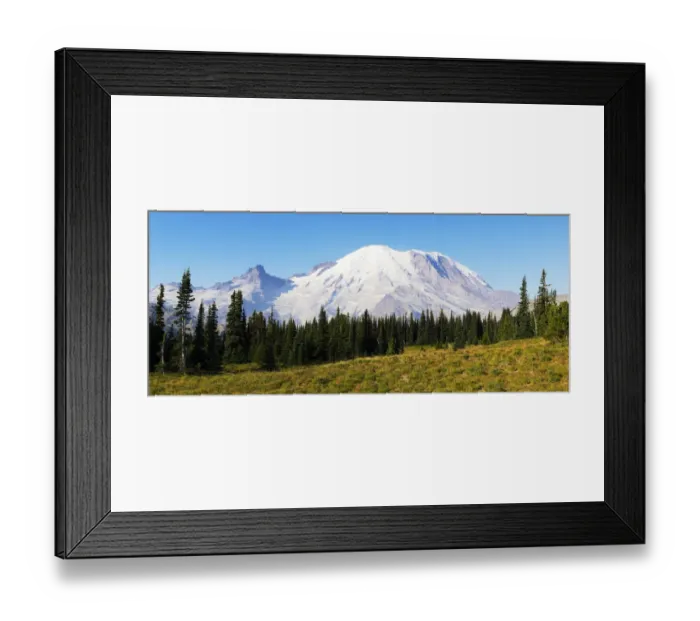 Framed Print : Washington State, Mount Rainier National Park. Mount Rainier, view from Sunrise with Little Tahoma and Steamboat Prow Framed Print : Washington State, Mount Rainier National Park. Mount Rainier, view from Sunrise with Little Tahoma and Steamboat Prow