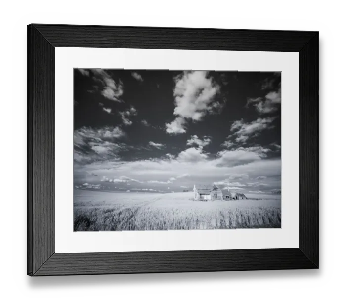 Framed Print : USA, Washington State, Palouse. Infrared of old homestead with special clouds Framed Print : USA, Washington State, Palouse. Infrared of old homestead with special clouds