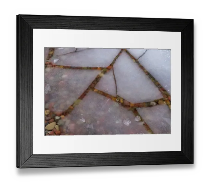 Framed Print : Ice formations along Lake McDonald in Glacier National Park, Montana, USA