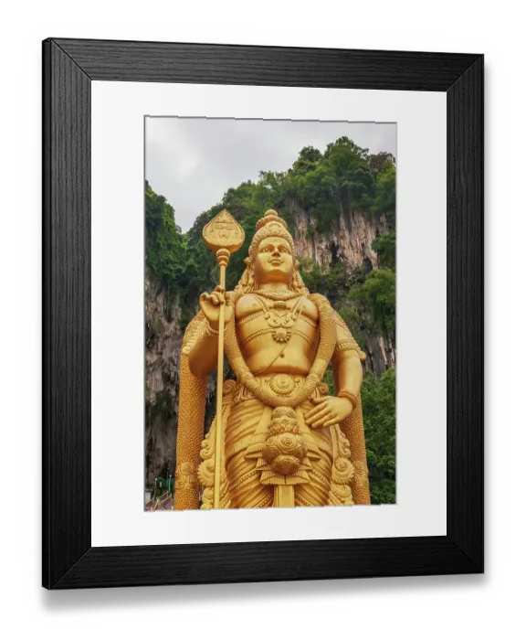 Framed Print : Kuala Lumpur, West Malaysia. Batu caves. The world's tallest statue of Murugan, a Hindu deity