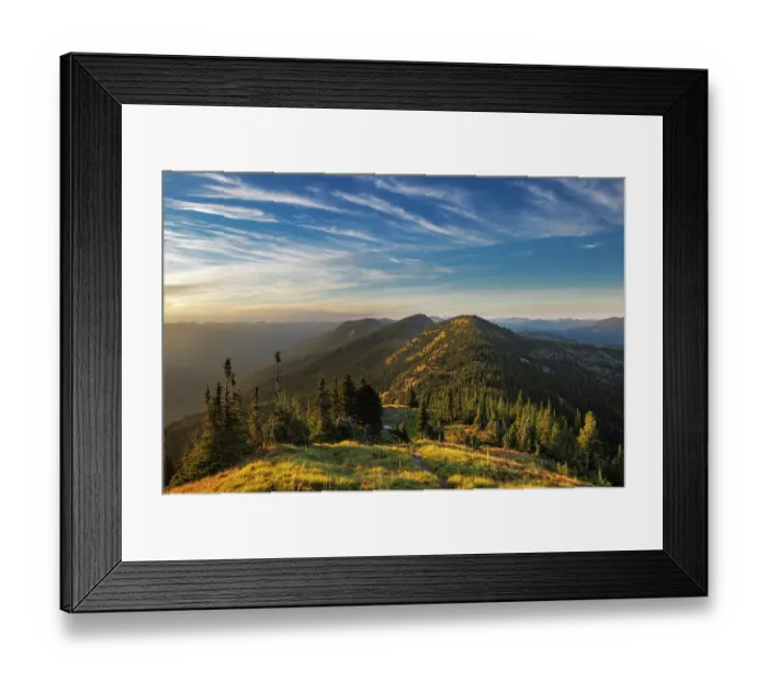 Framed Print : Ralph Thayer Trail from Werner Peak in the Stillwater State Forest, Montana, USA